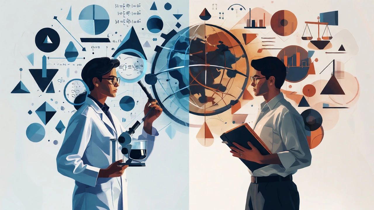 Visual metaphor contrasting Science and Humanities educational streams